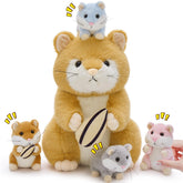 MorisMos Realistic Hamster Mama Plush ready for cuddles and imaginative play.