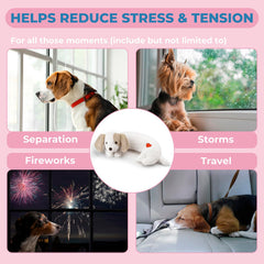 Moropaky Heartbeat Puppy Toy resting beside bed highlights sleep-aid potential during quiet evenings.