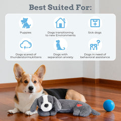 Moropaky heartbeat toy dark gray color offers cozy anxiety relief