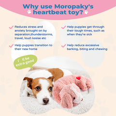 Moropaky Heartbeat Toy puppy side view - companionship that eases loneliness in new homes.