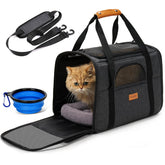 Morpilot pet travel carrier bag front view shows spacious interior for comfort