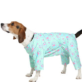 MORVIGIVE large dog pajamas front view with cozy, warm fit.