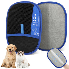 MOSTY Pet Hair Removal Glove double-sided action lifts fur from furniture