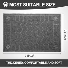 Motsamla Cat Litter Mat 35x24 mesh-trap closeup highlights litter capture and quick cleaning
