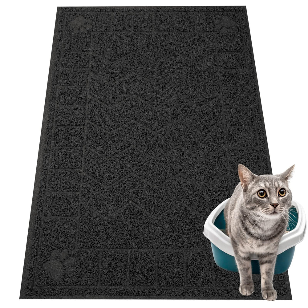 Motsamla cat litter mat top view showing large trapping area for cleaner floors