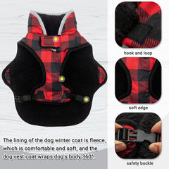 MOTZABO dog winter coat waterproof fabric emphasizes rain and snow resistance.