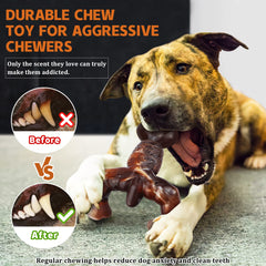 MOXIKIA indestructible nylon dog toy provides a safe chewing alternative to sticks