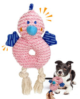 Moysoon crinkle squeaky pink-chick dog toy for engaging play and sensory stimulation