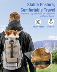 Moysoon detachable waist bag with the dog backpack for snacks and small essentials.