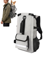 Moysoon dog backpack open-loading design for easy pet access during travel.