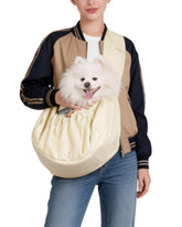 Moysoon Puppy Sling Carrier with widened padded shoulder strap for comfortable long walks