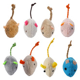 Mozeat Lens cat mice toy beige highlighting realistic plush design for indoor play and catnip attract