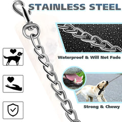 MOZETO double-ended clip attached to harness demonstrates reliable control during walks.