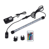 MQ 8-in submersible LED aquarium light with remote for vibrant color control.