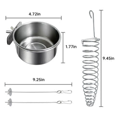 MQACPUPY stainless steel millet holder highlights rust-resistant, easy-clean feeder