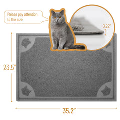Mr. Pen large cat litter mat catch-litter area shows a wide surface for quick cleanup.
