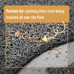 Mr. Pen large cat litter mat non-slip bottom keeps it firmly in place.