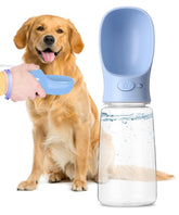 Mr. Pen portable dog water bottle folded for compact travel and easy packing.