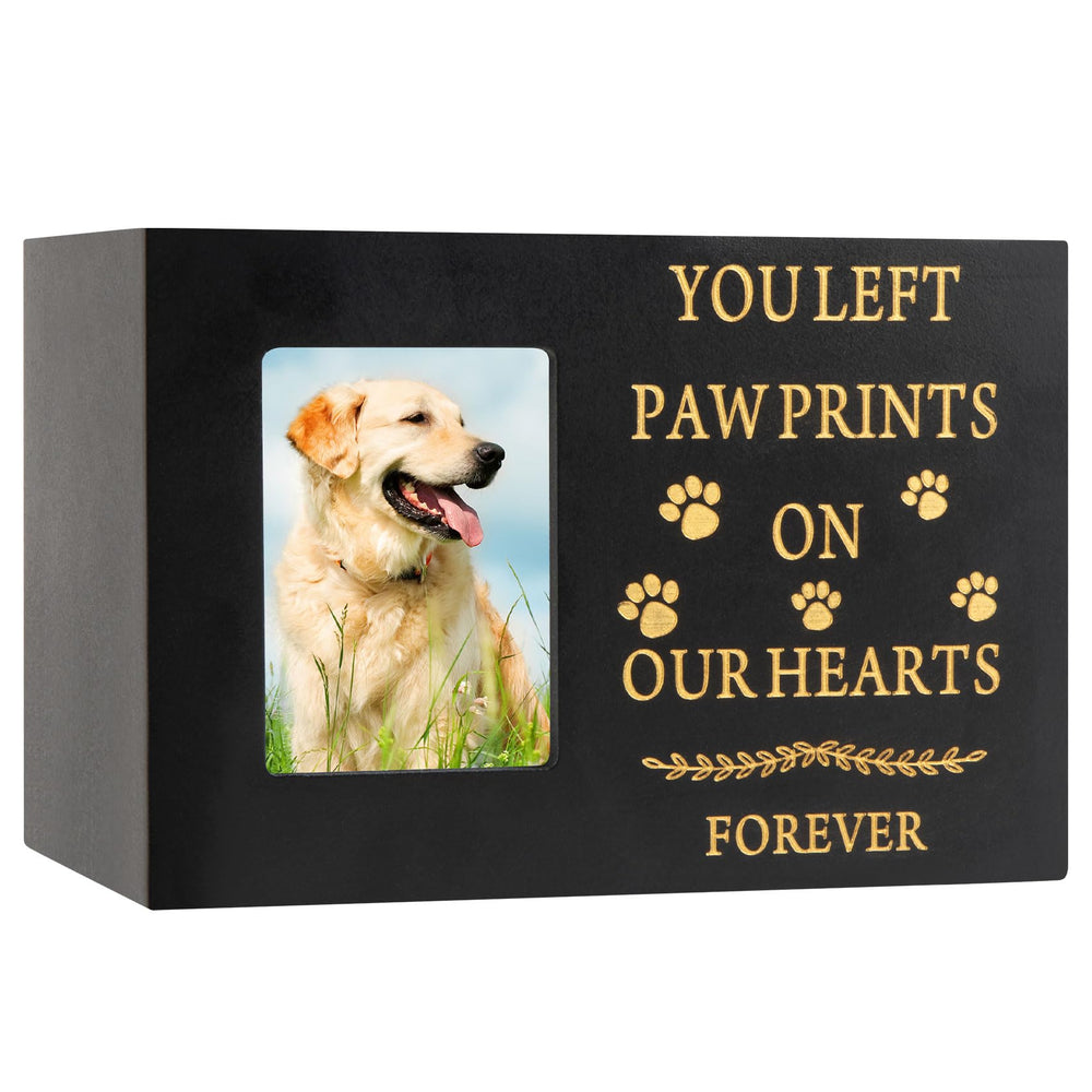MROUEN pet urn wooden frame front view with photo keepsake display