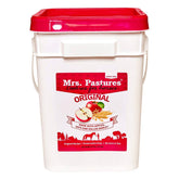 Mrs. Pastures Cookies bag closeup shows natural ingredients and crispy texture.
