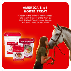 Mrs. Pastures low-sugar treats in hand suggest a mindful option.