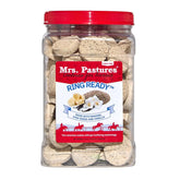 Mrs Pastures Ring Ready Cookies jar - premium, portable horse treats for training and bonding.