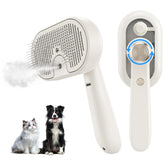 MRSDAYU 3in1 cat steam brush close-up for gentle grooming and shedding control