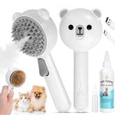 MRSDAYU pet steam brush in action grooming and removing loose fur