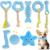 MRSOHRET puppy toys blue set packaged for easy storage and varied play sessions.