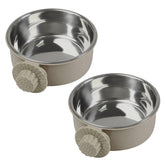 MRSXXNTY stainless steel pet bowls hanging setup for space-saving feeding