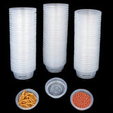 MRTIOO crested gecko food cups 0.5oz with clear visibility for meals