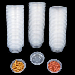 MRTIOO crested gecko food cups 0.5oz with clear visibility for meals