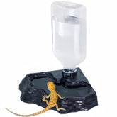 MRTIOO terrarium water feeder with 17oz capacity for steady reptile hydration.