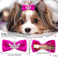 Mruq pet alligator clip bows ensure secure attachment during walks
