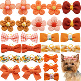 Mruq pet hair bows 20pcs mix colors keeps dogs stylish during daily outings