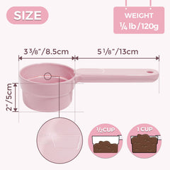 MSBC Melamine Pet Food Scoop with long ergonomic handle eases reach into bags