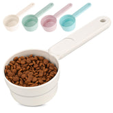 MSBC melamine pet food scoop in white, safe for food contact and easy handling.
