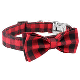 Mtliepte plaid collar with bowtie front view for stylish daily wear.