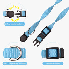 Mtliepte adjustable puppy collar fits neck 9-12 inches with secure ID tag attachment.