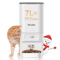 MUBBI automatic feeder large capacity with desiccant bag for extended freshness