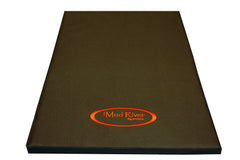 Mud River Crate Cushion side view shows rugged shell for durable crate comfort.