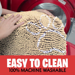 MUDGUARD MAT machine washable for easy care after muddy days.