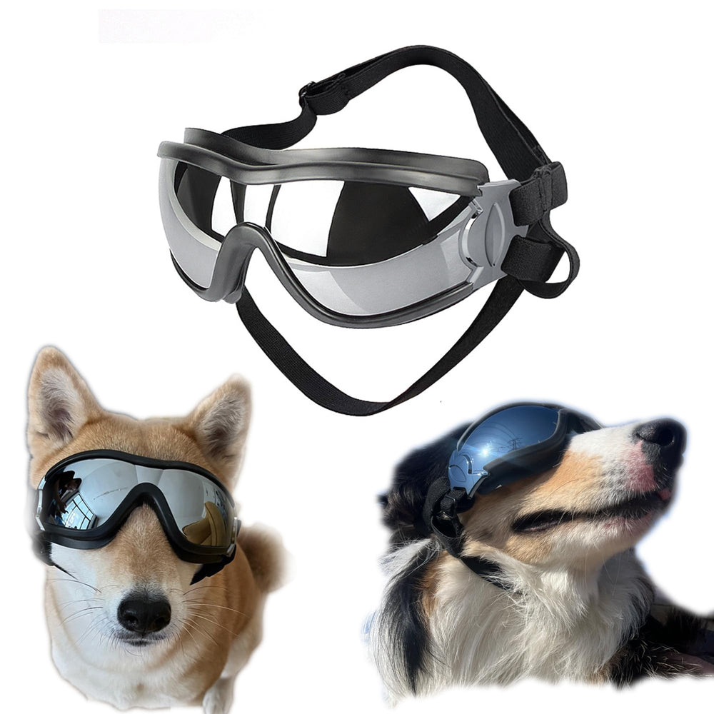 Muejjur dog sunglasses package with UV-coated lenses for sun protection.