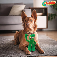 Multipet Gumby close-up shows durable plush fabric ideal for cuddly moments.