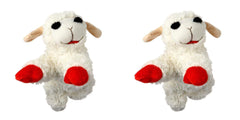 Multipet Lambchop plush squeak toy mini 6-inch duo for gentle play and interactive squeaks