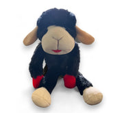 Multipet Lamb Chop 14-inch black plush toy shown in front view for cuddles and play.