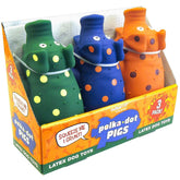 Multipet Polka-Dot Pigs latex dog toys front view for interactive play