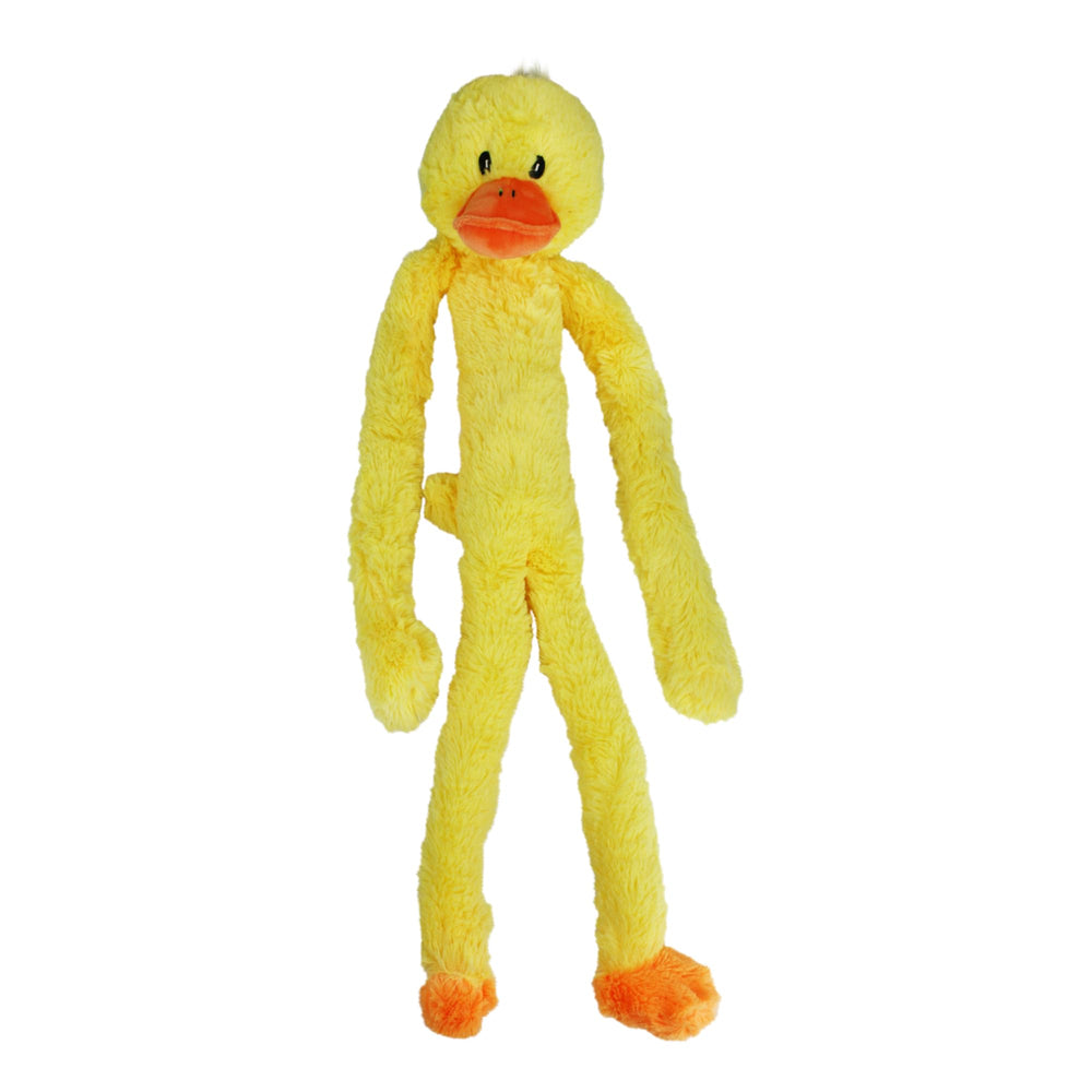 Multipet Swingin' Slevin Duck toy front view for big-dog fetch and cuddle.