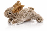 Multipet Thumperz rabbit toy gray 6in for small dogs—engaging fetch and cuddle.