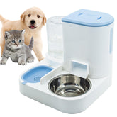 MUYG automatic cat feeder blue top view ideal for on-the-go meals.